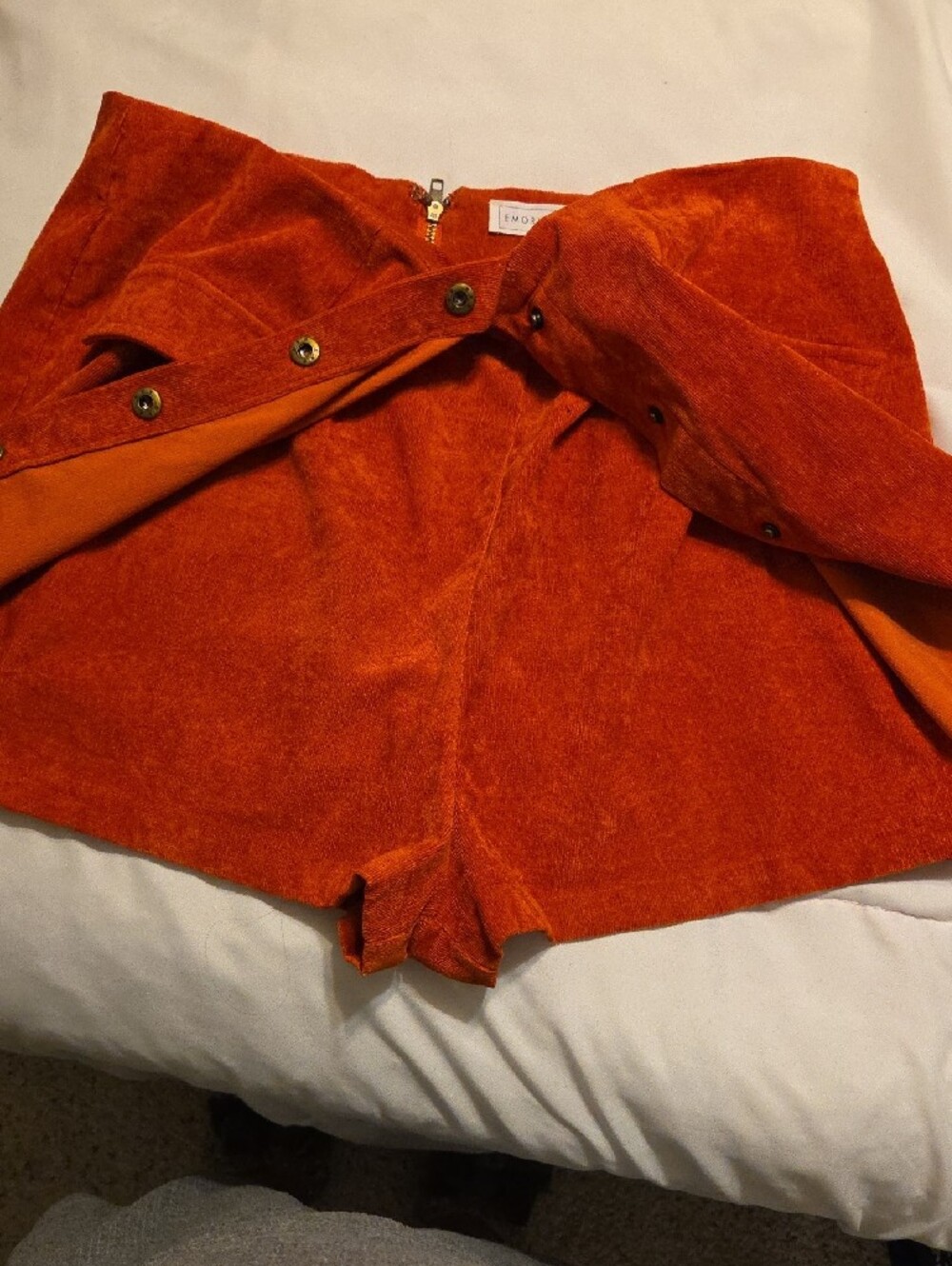 emory park Orange Button-Front Mini Skirt - Picture 3 of 5
